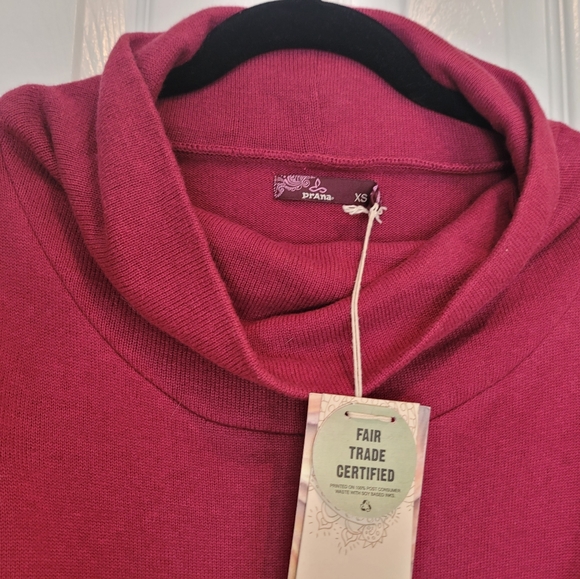 PRANA Kaya sweater dress: Plum Red - Picture 4 of 4